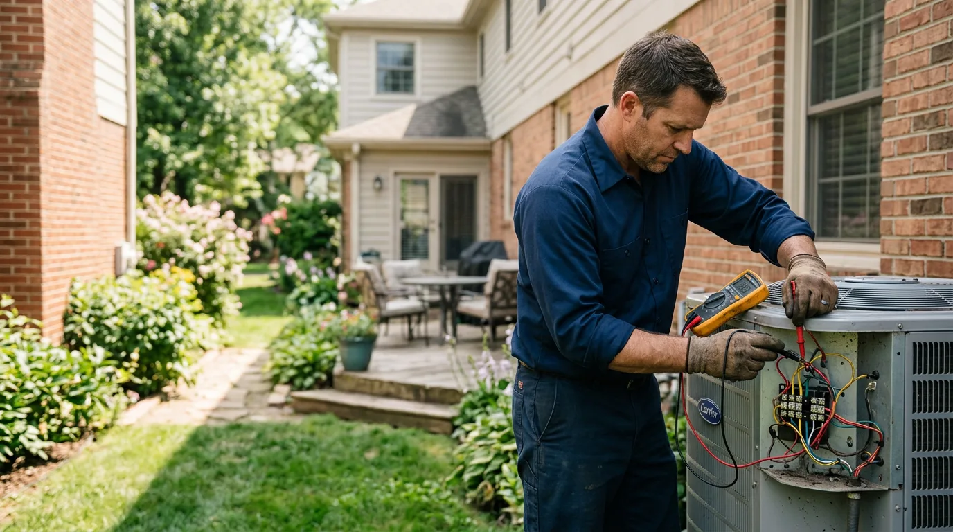 HVAC technician working near Justiceburg, TX
